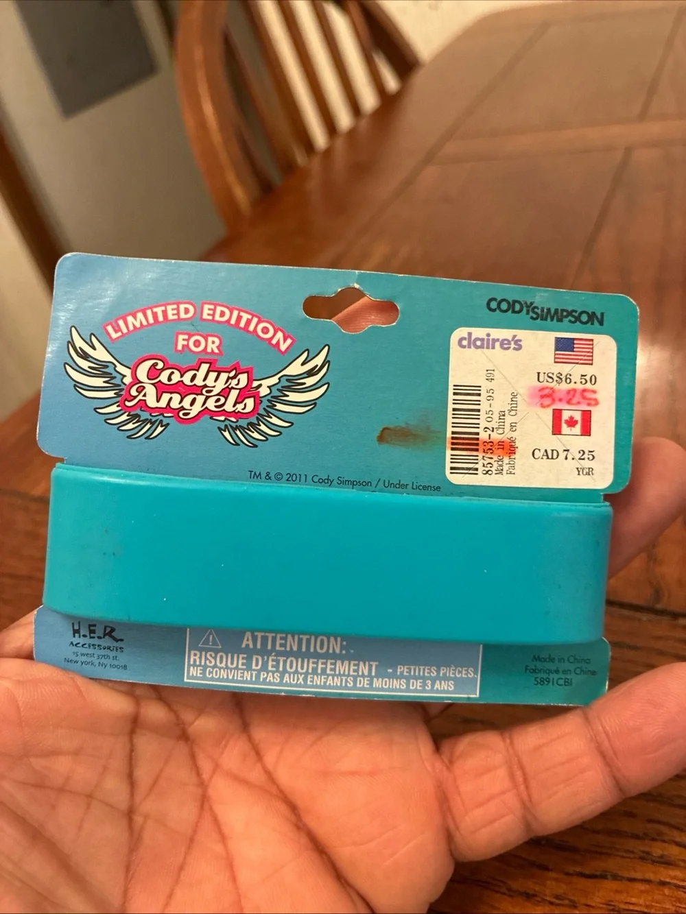 Cody Simpson Silicone Wristband Limited Edition 2011 NWT *RARE*